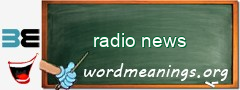 WordMeaning blackboard for radio news